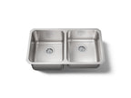 KOHLER K-3351-NA Undertone 31-1/2" Undermount Double-Bowl Kitchen Sink - Stainless Steel