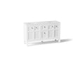 KOHLER K-33539-ASB-0 Hearthaven 60" Bathroom Vanity Cabinet With Sinks And Quartz Top - White