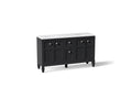 KOHLER K-33539-ASB-1WX Hearthaven 60" Bathroom Vanity Cabinet With Sinks And Quartz Top - Slate Grey