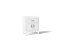 KOHLER K-33544-ASB-0 Southerk 30" Bathroom Vanity Cabinet With Sink And Quartz Top - White