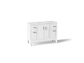 KOHLER K-33554-ASB-0 Seer 48" Bathroom Vanity Cabinet With Sink And Quartz Top - White