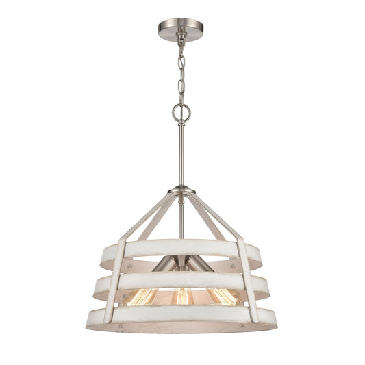 ELK SHOWROOM 33557/3 Brigantine 18'' Wide 3-Light Chandelier - Satin Nickel