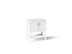 KOHLER K-33578-ASB-0 Winnow 30" Bathroom Vanity Cabinet With Sink And Quartz Top - White