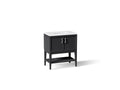 KOHLER K-33578-ASB-1WX Winnow 30" Bathroom Vanity Cabinet With Sink And Quartz Top - Slate Grey