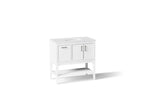 KOHLER K-33579-ASB-0 Winnow 36" Bathroom Vanity Cabinet With Sink And Quartz Top - White
