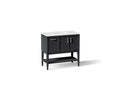 KOHLER K-33579-ASB-1WX Winnow 36" Bathroom Vanity Cabinet With Sink And Quartz Top - Slate Grey
