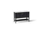 KOHLER K-33580-ASB-1WX Winnow 48" Bathroom Vanity Cabinet With Sink And Quartz Top - Slate Grey