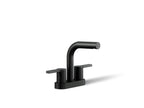 KOHLER K-33591-4N-BL Elate Centerset Bathroom Sink Faucet, 0.5 Gpm - Matte Black