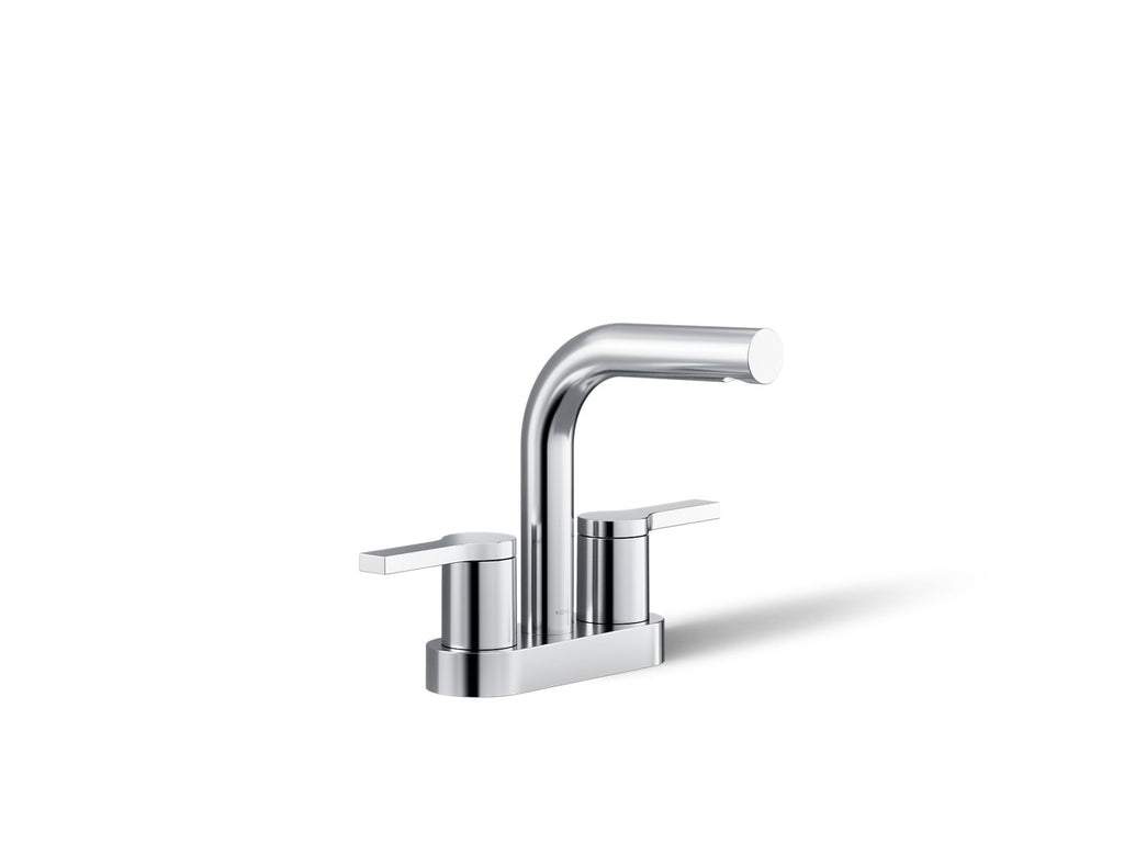 KOHLER K-33591-4N-CP Elate Centerset Bathroom Sink Faucet, 0.5 Gpm - Polished Chrome