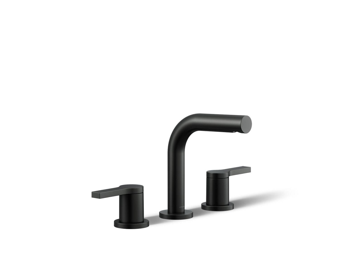 KOHLER K-33592-4N-BL Elate Widespread Bathroom Sink Faucet, 0.5 Gpm - Matte Black