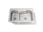 KOHLER K-3361-4-NA Staccato 33" Top-Mount Double-Bowl Kitchen Sink - Stainless Steel