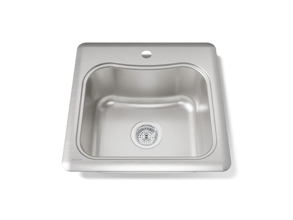 KOHLER K-3363-1-NA Staccato 20" Top-Mount Single-Bowl Bar Sink - Stainless Steel