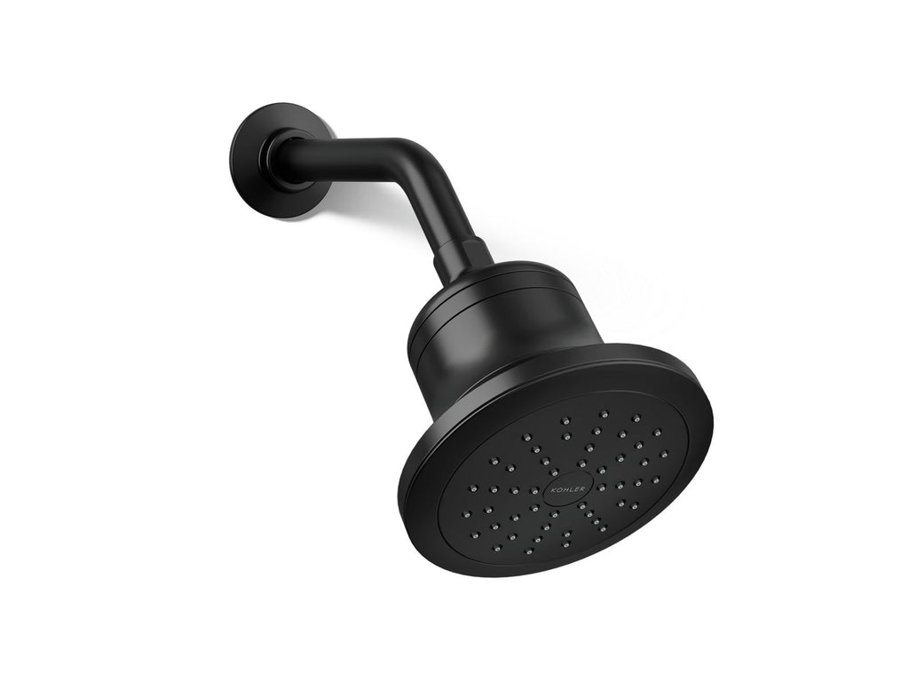 KOHLER K-33631-Y-BL Cinq Round Single-Function Filtered Showerhead, 2.5 Gpm - Matte Black