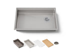 KOHLER K-33661-PC-NA Strive 29" Undermount Single-Bowl Workstation Kitchen Sink - Stainless Steel