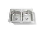 KOHLER K-3369-1-NA Staccato 33" Top-Mount Double-Bowl Kitchen Sink - Stainless Steel