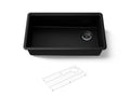 KOHLER K-33710-CM1 Billings 32-1/2" Undermount Single-Bowl Kitchen Sink - Matte Black