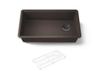 KOHLER K-33710-CM2 Billings 32-1/2" Undermount Single-Bowl Kitchen Sink - Matte Brown