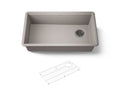KOHLER K-33710-CM3 Billings 32-1/2" Undermount Single-Bowl Kitchen Sink - Matte Taupe