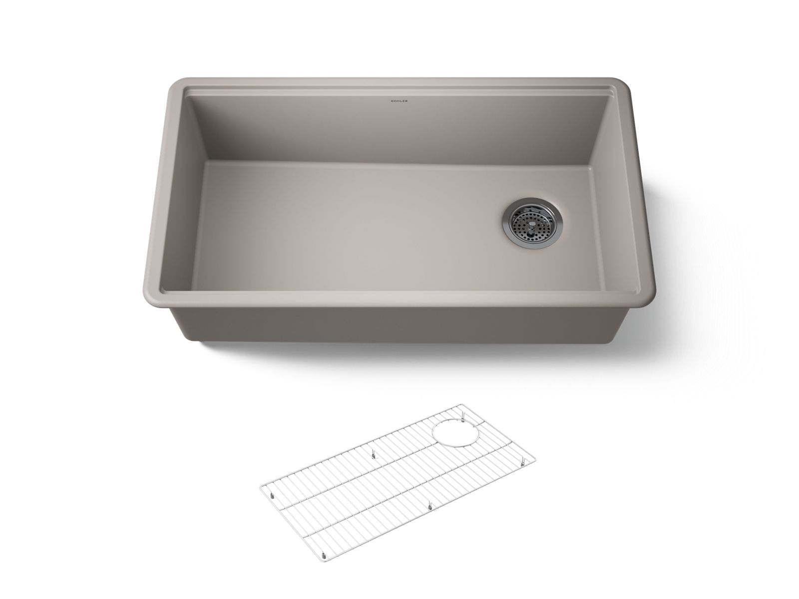 KOHLER K-33710-CM3 Billings 32-1/2" undermount single-bowl kitchen sink - Matte Taupe