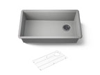 KOHLER K-33710-CM4 Billings 32-1/2" Undermount Single-Bowl Kitchen Sink - Matte Grey