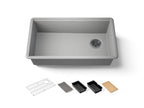KOHLER K-33710-PC-CM4 Billings 32-1/2" Undermount Single-Bowl Workstation Kitchen Sink - Matte Grey