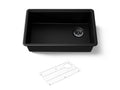 KOHLER K-33712-CM1 Billings 29-1/2" Undermount Single-Bowl Kitchen Sink - Matte Black