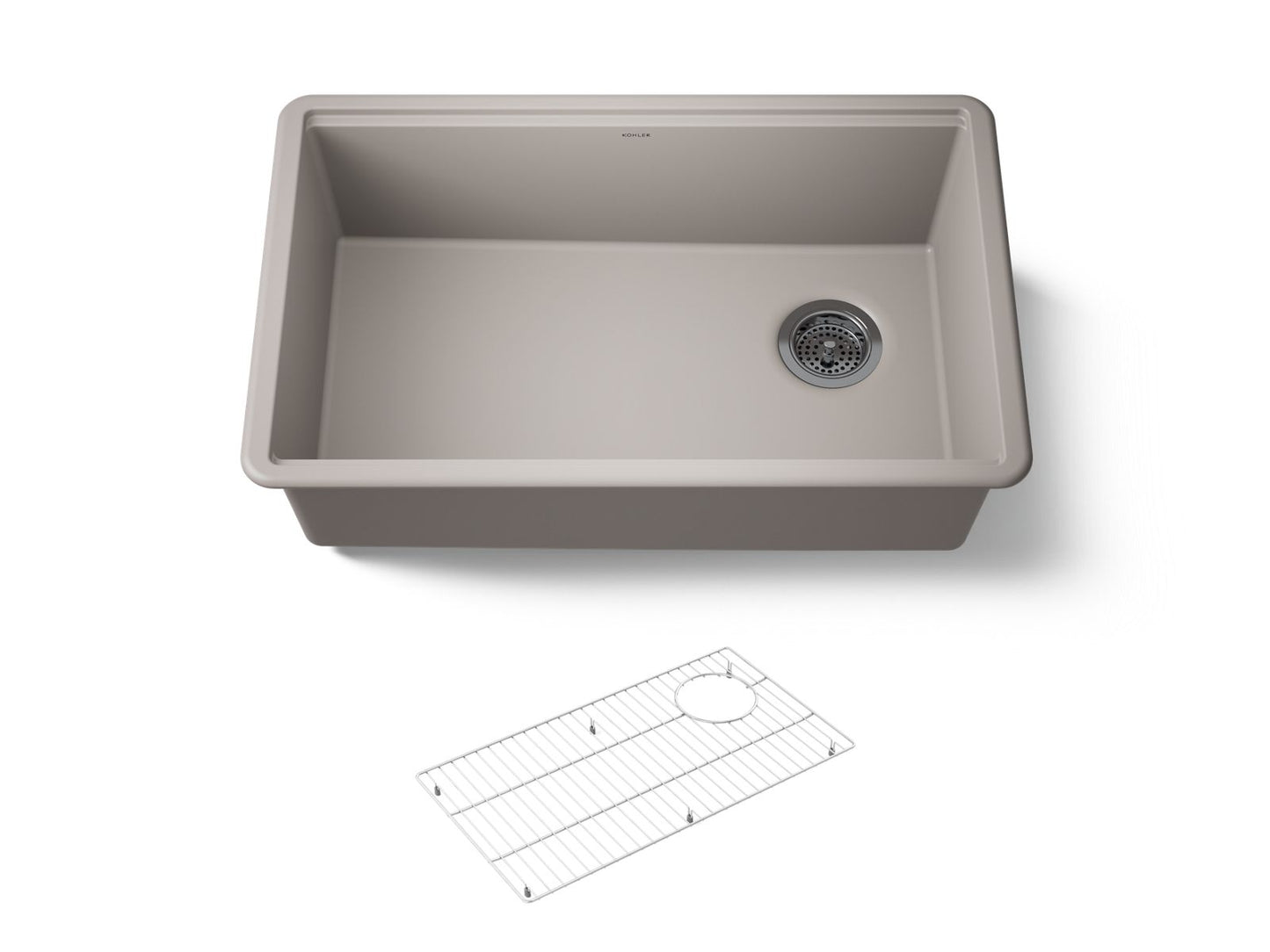 KOHLER K-33712-CM3 Billings 29-1/2" undermount single-bowl kitchen sink - Matte Taupe