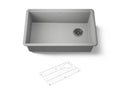 KOHLER K-33712-CM4 Billings 29-1/2" Undermount Single-Bowl Kitchen Sink - Matte Grey