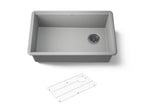 KOHLER K-33712-CM4 Billings 29-1/2" Undermount Single-Bowl Kitchen Sink - Matte Grey