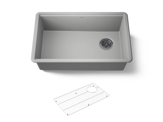 KOHLER K-33712-CM4 Billings 29-1/2" undermount single-bowl kitchen sink - Matte Grey