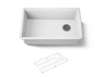 KOHLER K-33712-CM6 Billings 29-1/2" Undermount Single-Bowl Kitchen Sink - Matte White