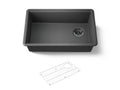 KOHLER K-33712-CM7 Billings 29-1/2" Undermount Single-Bowl Kitchen Sink - Matte Graphite