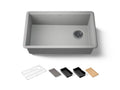 KOHLER K-33712-PC-CM4 Billings 29-1/2" Undermount Single-Bowl Workstation Kitchen Sink - Matte Grey