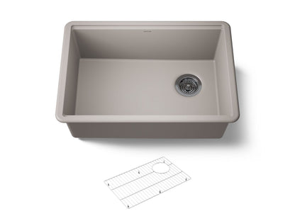 KOHLER K-33713-CM3 Billings 26-1/2" undermount single-bowl kitchen sink - Matte Taupe