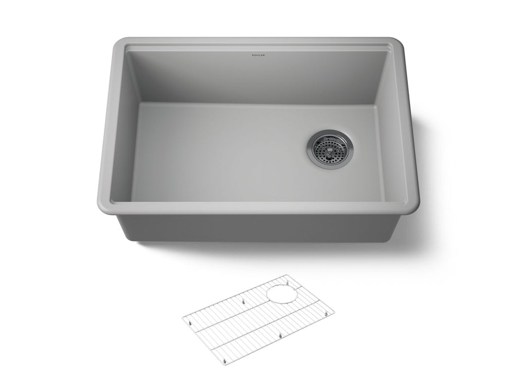 KOHLER K-33713-CM4 Billings 26-1/2" Undermount Single-Bowl Kitchen Sink - Matte Grey