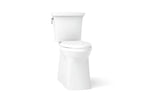 KOHLER K-33814-0 Corbelle Tall Continuousclean Two-Piece Elongated Toilet With Skirted Trapway, 1.28 Gpf - White