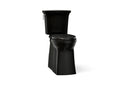 KOHLER K-33814-7 Corbelle Tall Continuousclean Two-Piece Elongated Toilet With Skirted Trapway, 1.28 Gpf - Black Black