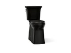 KOHLER K-33814-7 Corbelle Tall Continuousclean Two-Piece Elongated Toilet With Skirted Trapway, 1.28 Gpf - Black Black