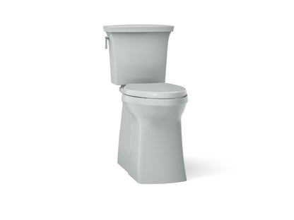 KOHLER K-33814-95 Corbelle Tall ContinuousClean two-piece elongated toilet with skirted trapway, 1.28 gpf - Ice Grey