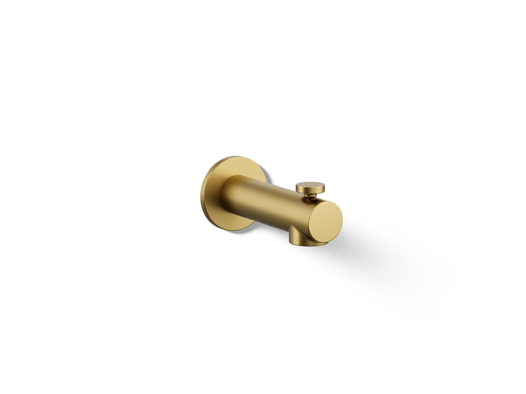 KOHLER K-33966-2MB Elate Wall-Mount Bath Spout With Diverter - Vibrant Brushed Moderne Brass