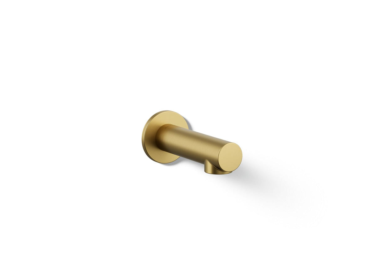 KOHLER K-33967-2MB Elate Wall-Mount Bath Spout - Vibrant Brushed Moderne Brass