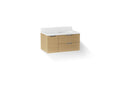 KOHLER K-34655-WEK Maxstow 36" Wall-Hung Bathroom Vanity Cabinet With Sink And Quartz Top - Light Oak