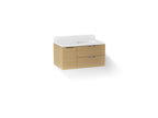 KOHLER K-34655-WEK Maxstow 36" Wall-Hung Bathroom Vanity Cabinet With Sink And Quartz Top - Light Oak