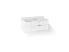 KOHLER K-34656-0 Maxstow 48" Wall-Hung Bathroom Vanity Cabinet With Sink And Quartz Top - White