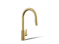 KOHLER K-34906-2MB Elate Pull-Down Kitchen Sink Faucet With Two-Function Sprayhead - Vibrant Brushed Moderne Brass