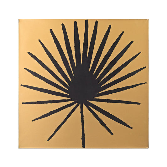 ELK STUDIO 351-10169 Palm Frond on Metallic Gold Wood