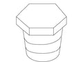 KOHLER Plug, Standard, 3/8 Ip - Rough Plate, K-35622-RP