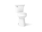 KOHLER K-35716-0 Highline Tall Two-Piece Round-Front Toilet, 1.28 Gpf - White
