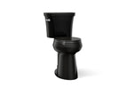 KOHLER K-35717-7 Highline Tall Two-Piece Round-Front Toilet, 1.6 Gpf - Black Black