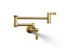 KOHLER K-35744-2MB Wall-Mount Pot Filler - Vibrant Brushed Moderne Brass